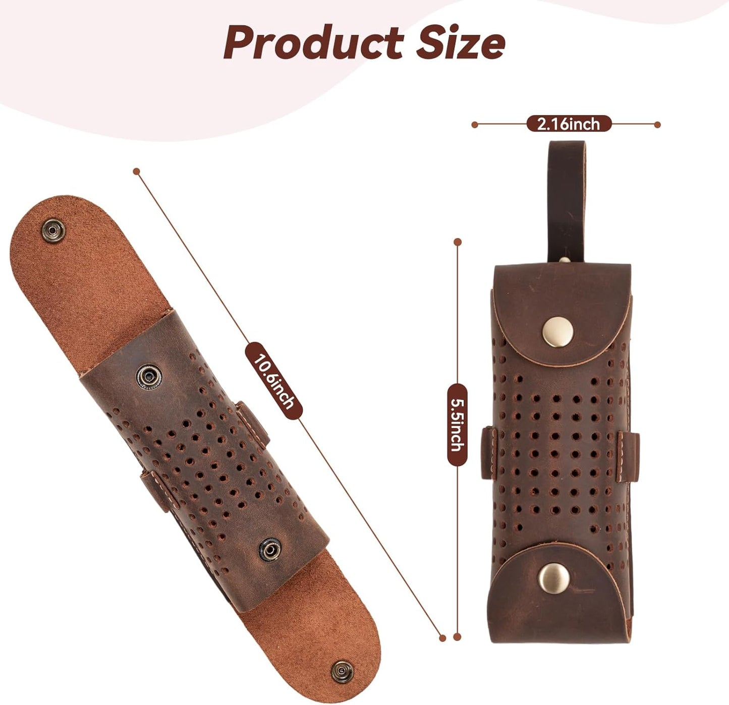 Leather Golf Ball Pouch with Tee Holder - Portable Design Holds 3 Balls & 4 Tees, Belt Clip Attachment - Golf Accessory Gift for Men and Women