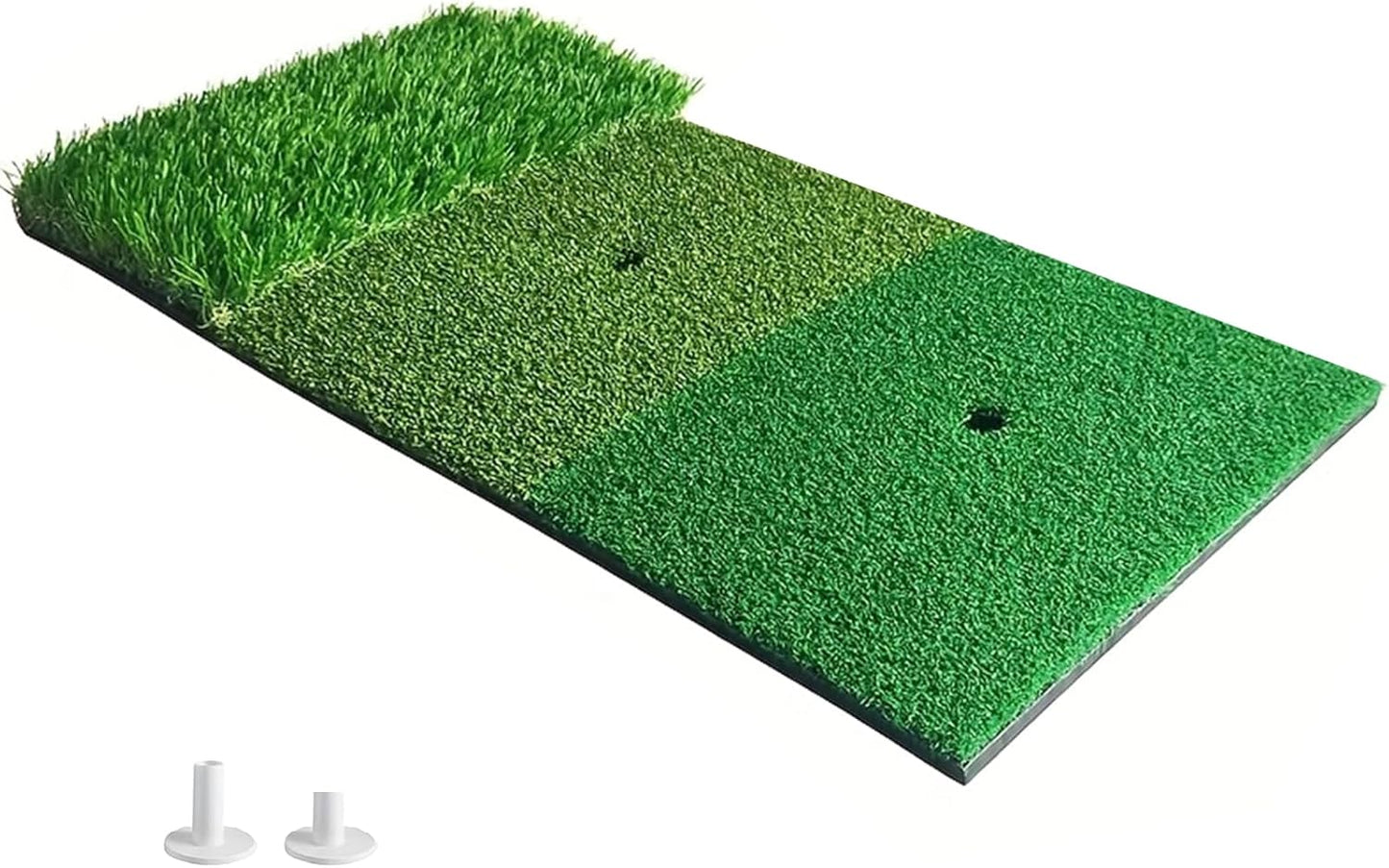 3-in-1 Golf Chipping Mat – Tri-Turf Golf Practice Mat for Indoor & Outdoor Use, Durable Turf Hitting mat for Driving, Chipping, and Putting Practice