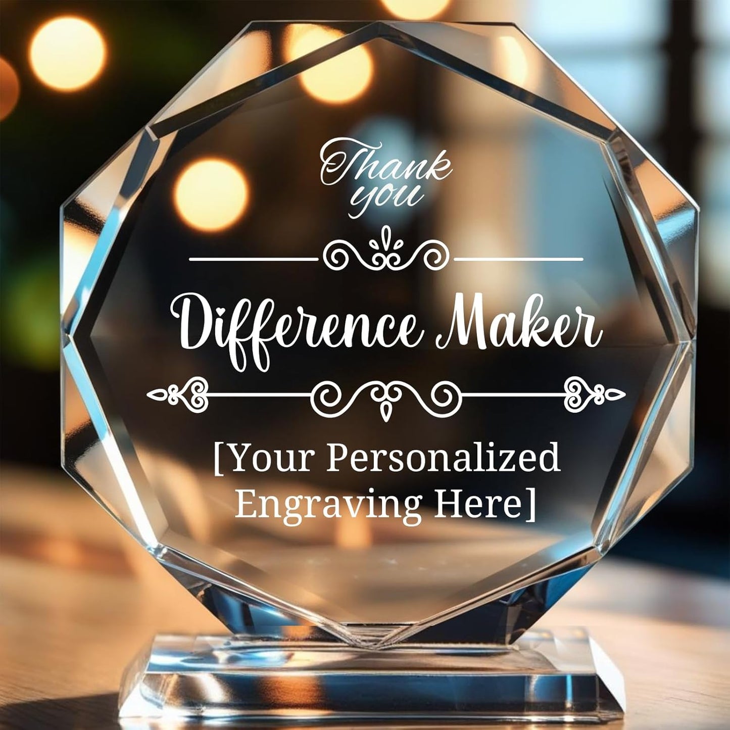 Personalized Crystal Trophy Award – Custom Awards and Trophies for Employees, Coworkers, Boss – Retirement, Farewell, Appreciation, Recognition Gifts – Custom Plaques