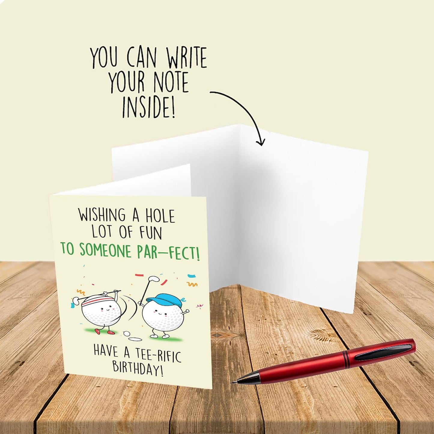 Cheerin Funny Golf Birthday Card - Hilarious Birthday Card for Golf Lovers - Humorous Gift Cards for Him and Her - Funny Birthday Card Wishes for Friends