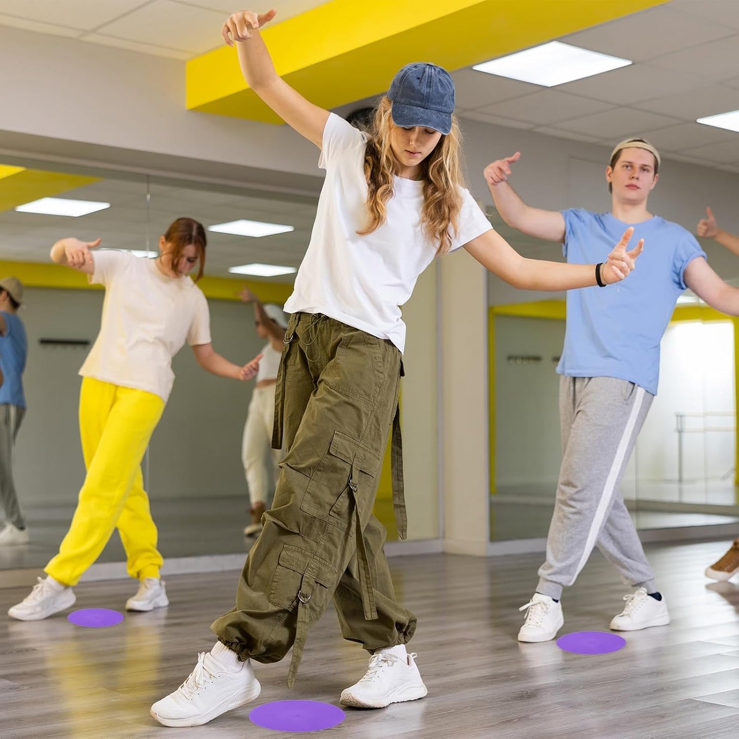 PATIKIL Spot Markers, Non-Slip Floor Dots Agility Markers Flat Field Cones Poly Dots for Gym PE Speed Training Dance Soccer Basketball Sports