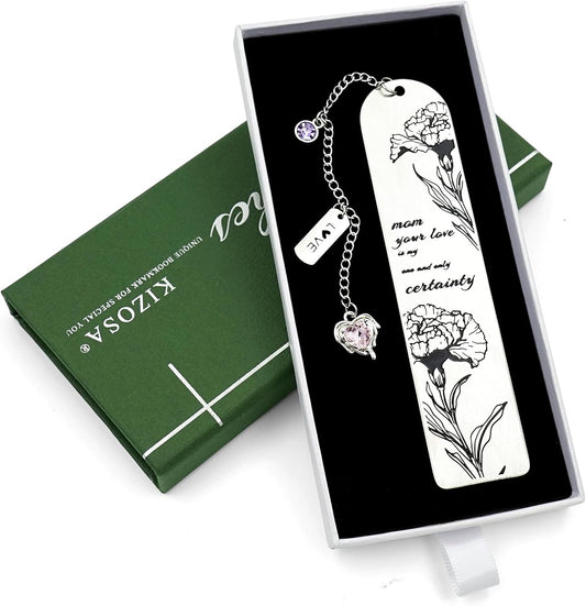 Metal Bookmark Gifts for Women Men,Book Marks for Reading,Bible Bookmarks,Friends Teacher Birthday Valentines Mothers Fathers Day Christmas Book Lovers Gift (06-Mom's Gift)