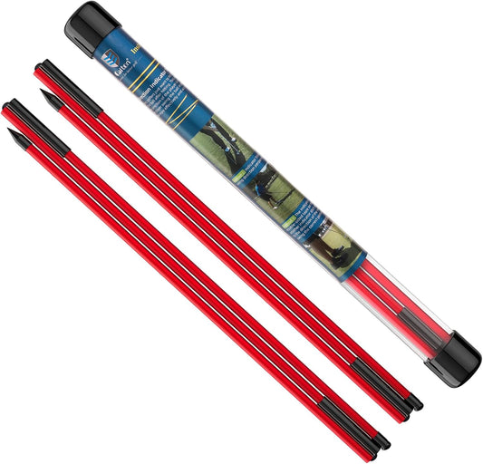 MoKo Golf Alignment Stick, 2 Set Golf Alignment Rods, 48" Collapsible Alignment Stick Golf Training Aid for Aiming, Putting, Posture Corrector, Golf Practice Sticks with Clear Tube Case