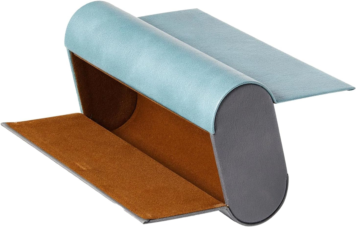 Dual Glasses Case, 2-in-1 Hard Shell PU Leather Case for Eyeglasses, with Magnetic Closure for Men & Women