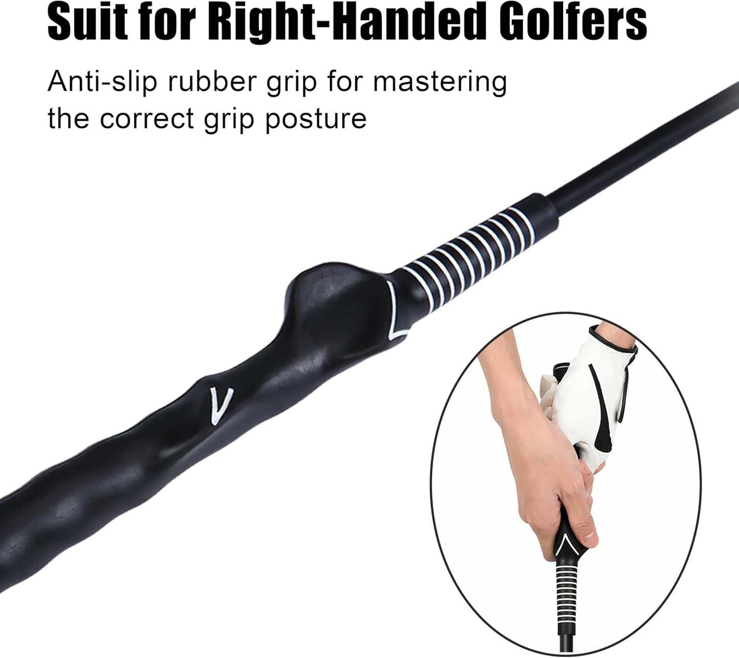 PGM Golf Swing Trainer Aid -2.0 Golf Swing Training Aid Golf Practice Warm-Up Stick for Strength Flexibility and Tempo Training -Suit for Practice Chipping Hitting Golf Accessories