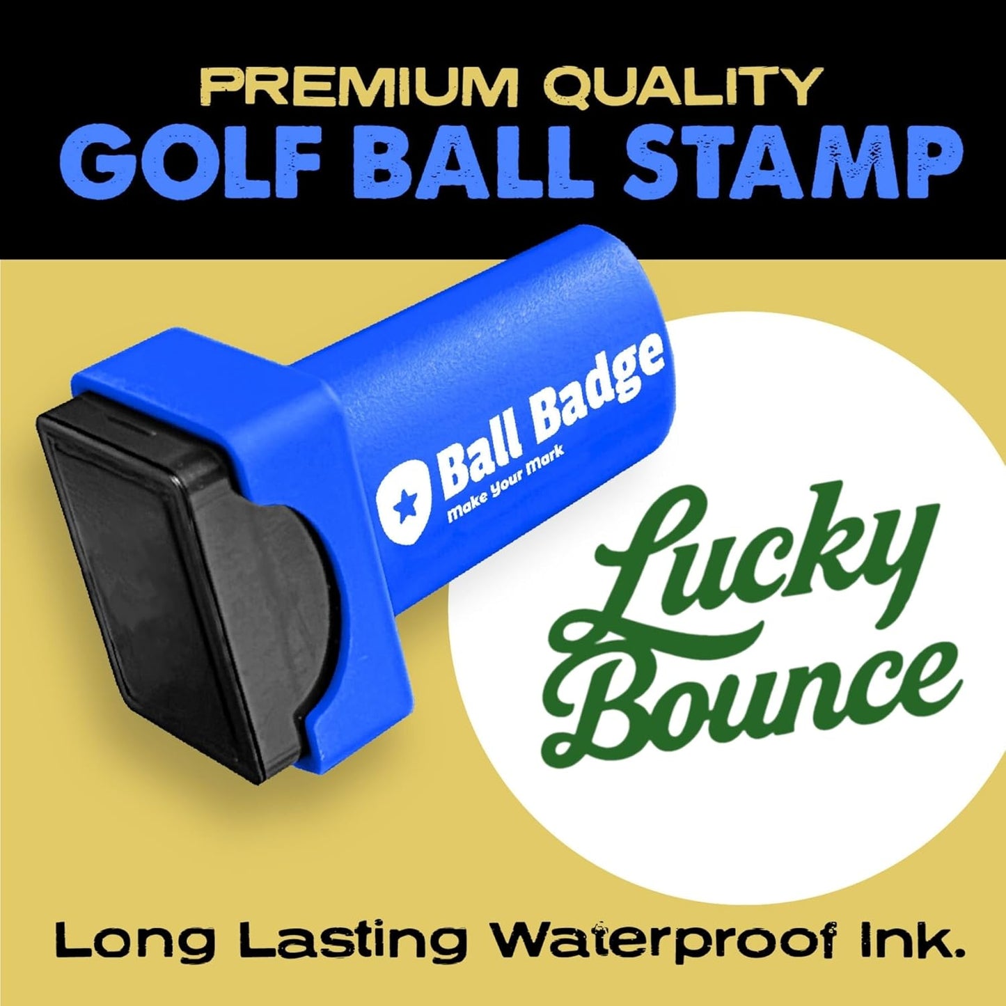 Ball Badge - Golf Ball Stamp (The Golf Series), Golf Ball Marker, Reusable Golf Ball Marking Tool to Identify Golf Balls