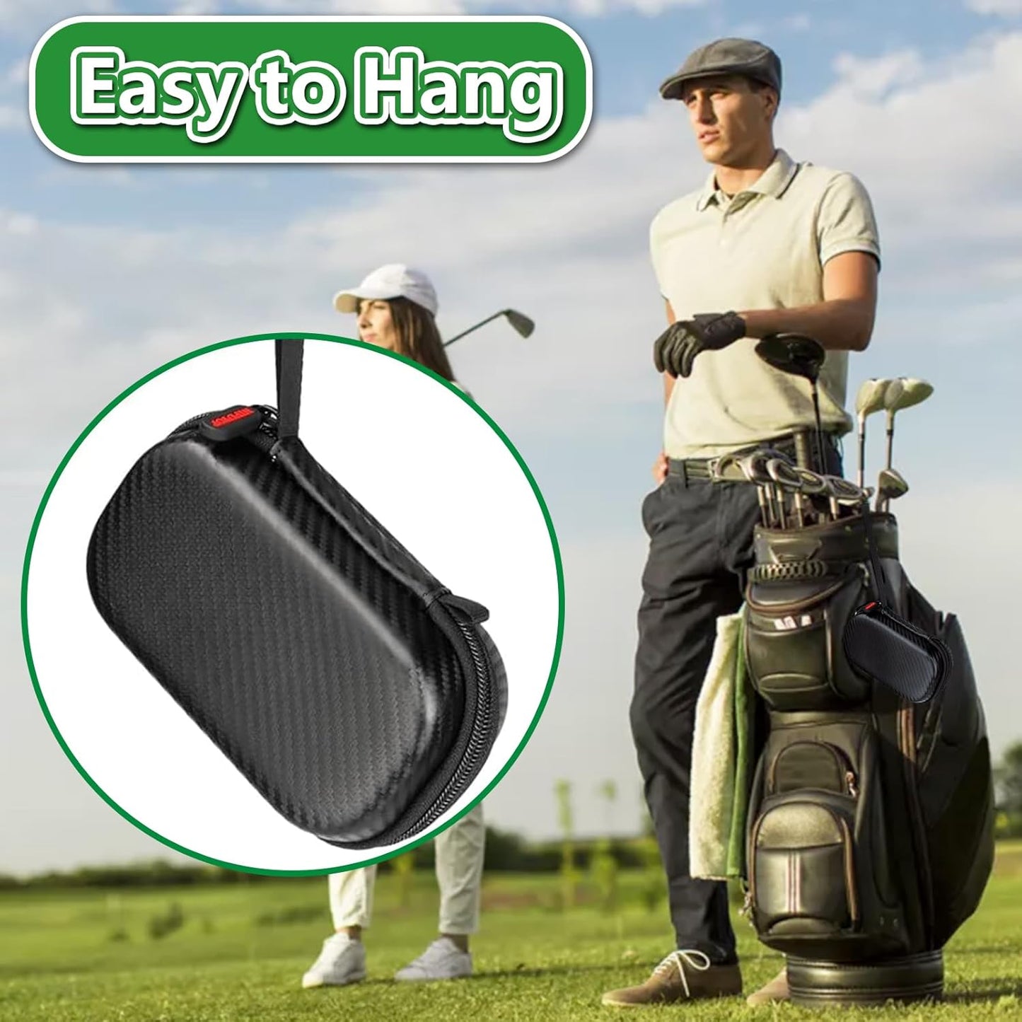 Golf Ball Line Marker Tool, 3 Golf Ball Marker Stencil and 3 Color Golf Ball Line Marker, Golf Ball Alignment Marking Tool, Golf Ball Stencil with Compact Case Easy to Carry Golf Ball Marker