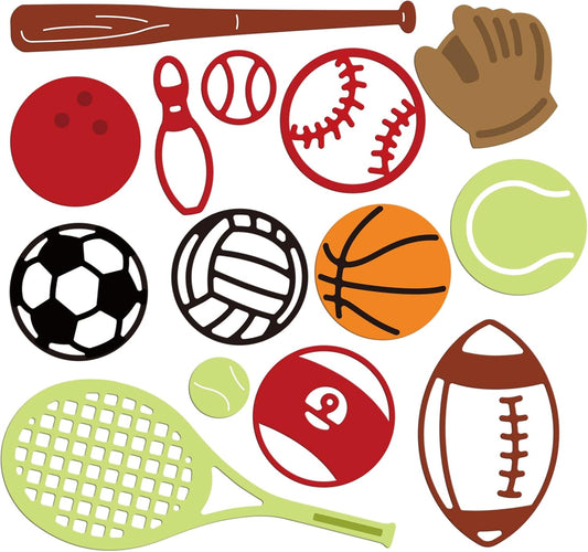 GLOBLELAND Sport Balls Cutting Dies for Card Making Basketball Football Tennis Rugby Bowling Cut Die for DIY Scrapbooking Journal Embossing Paper Craft Decor