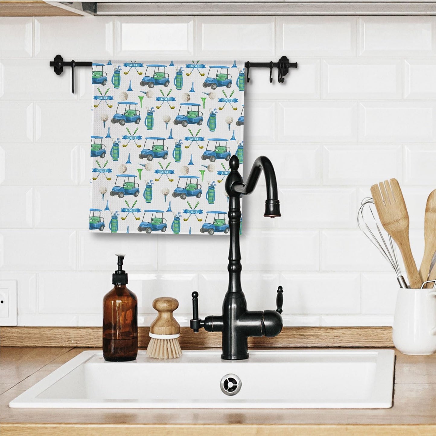 Golfer Gifts Kitchen Towels, Golf Lover Gifts for Women Men Dish Tea Towels for Kitchen Decor, Golfing Gift Decorative Hand Towel for Bathroom, 16x24 Inches