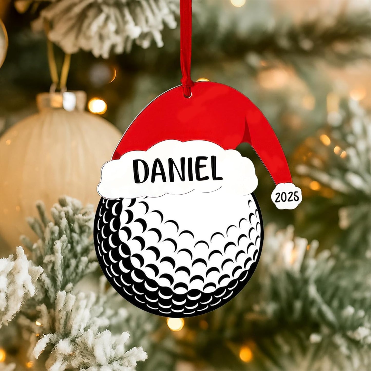 Personalized Golf Christmas Ornaments 2025, Custom Golf Christmas Tree Ornaments with Name, Team Ornament, Custom Coach Gifts, Hanging Decor, Gifts for Sports Lovers Boys, Xmas Gift 2025