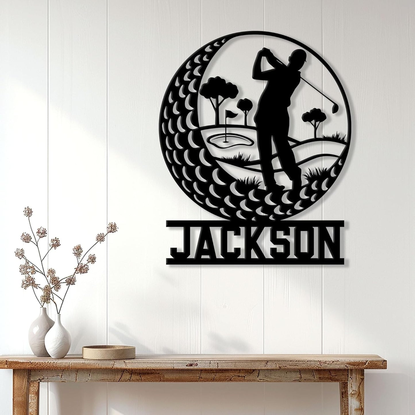 Personalized Golf Metal Sign, Custom Golfer Name Wall, Fence, Yard, Porch, Patio, Home, Office, or Man Cave Decor – Gift for Dad, Husband, Boyfriend, Son, or Golf Lover on Birthday or Holiday