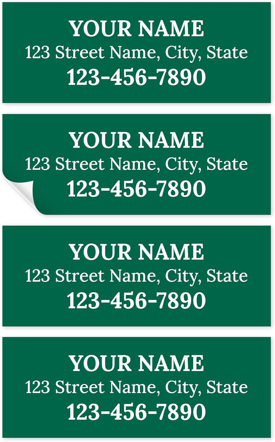 Custom Green Golf Club ID Labels, Personalized Golf Club Name Sticker,0.75x2 Inches, Set of 30, 4 Mil Vinyl Decal Stickers Weather Resistant, Made in USA by My Sign Center