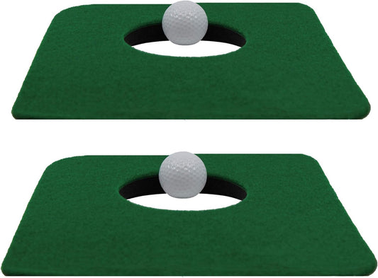 Upstreet Golf Putting Matt for Indoors, Mini Golf Set - Includes Two Mats and Two Training Balls