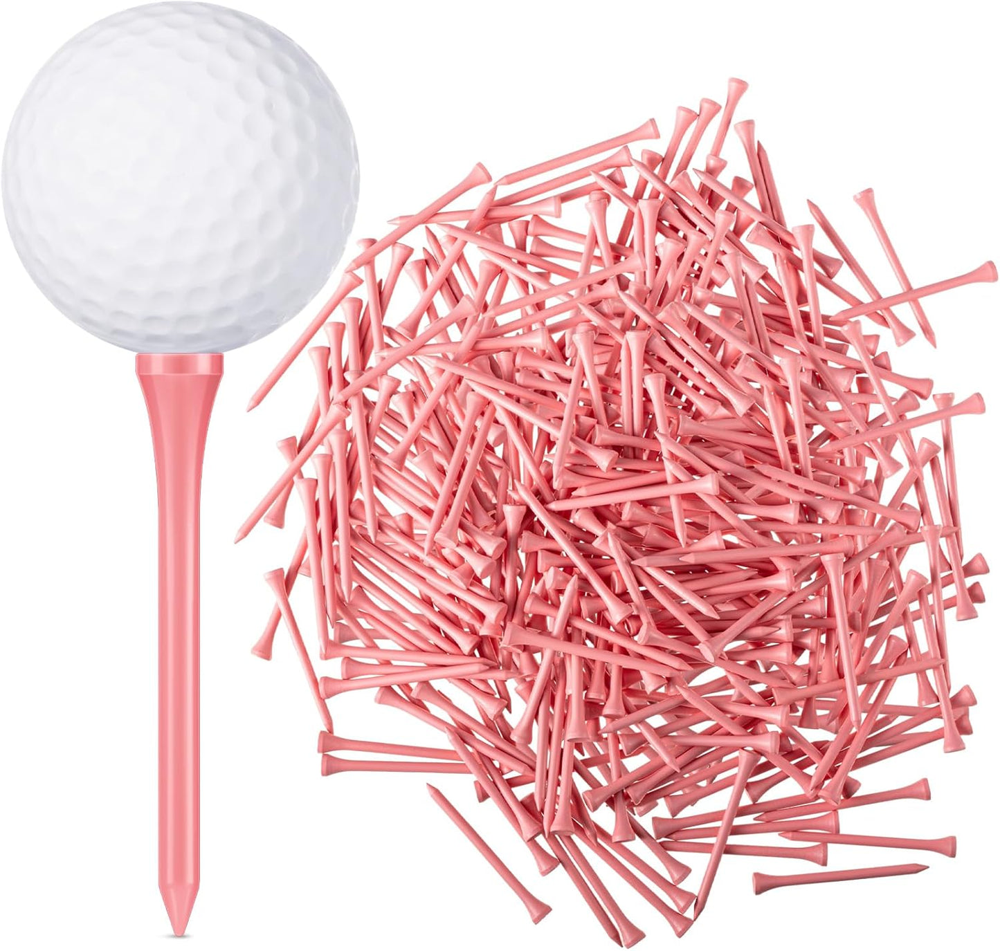 Jenaai 200 Pcs Golf Tees Bamboo Golf Tees Professional Golf Tees Bulk for Women Golf Club Accessories