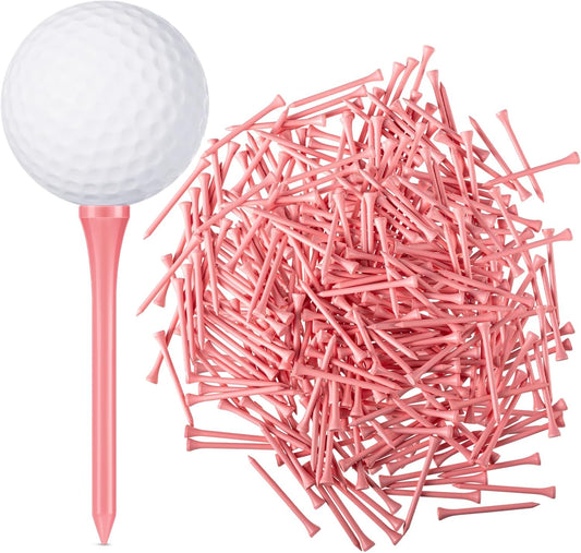Jenaai 200 Pcs Golf Tees Bamboo Golf Tees Professional Golf Tees Bulk for Women Golf Club Accessories