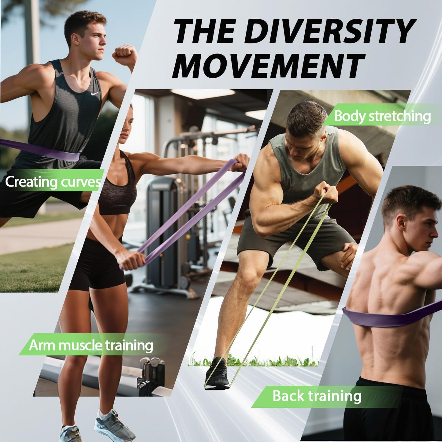 LEEKEY Resistance Bands, Exercise Bands with Handles,Pull Up Assist Bands - Band Set with Door Anchor - Bands for Working Out,Band for Men and Women Fitness Training,Home Workouts