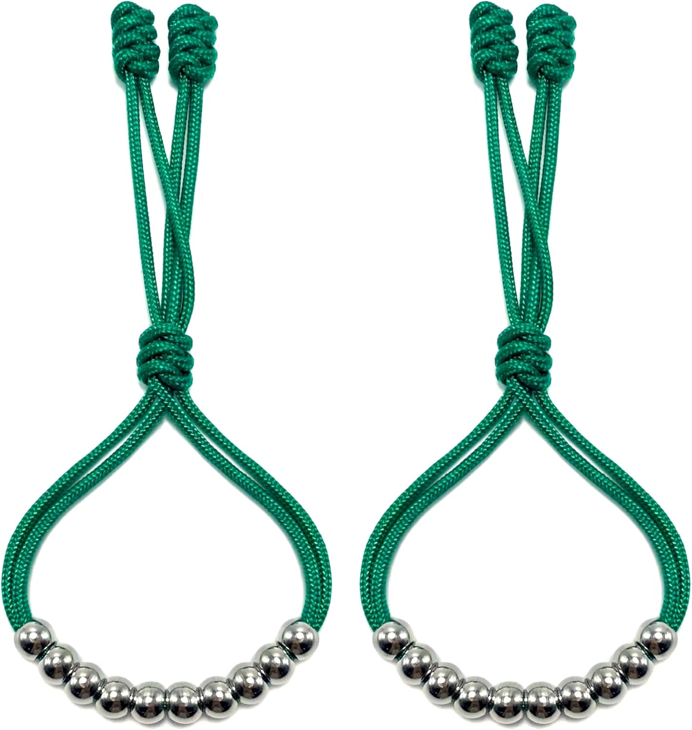 LAMIBEE Pack of 2 Golf Glove Bead Stroke Counter, 10 Stainless Steel Beads Score Counter for Gloves, Stroke Count Resizable Easy to Adjust Golf Round Scoring Tracker Accessory