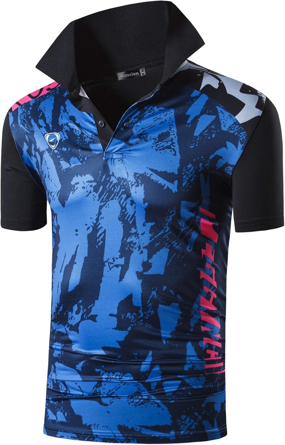 jeansian Men's Sport Outdoor Quick Dry Fit Short Sleeves Polo Tee Shirt Tshirt T-Shirt Tops Golf Tennis Bowling LSL195