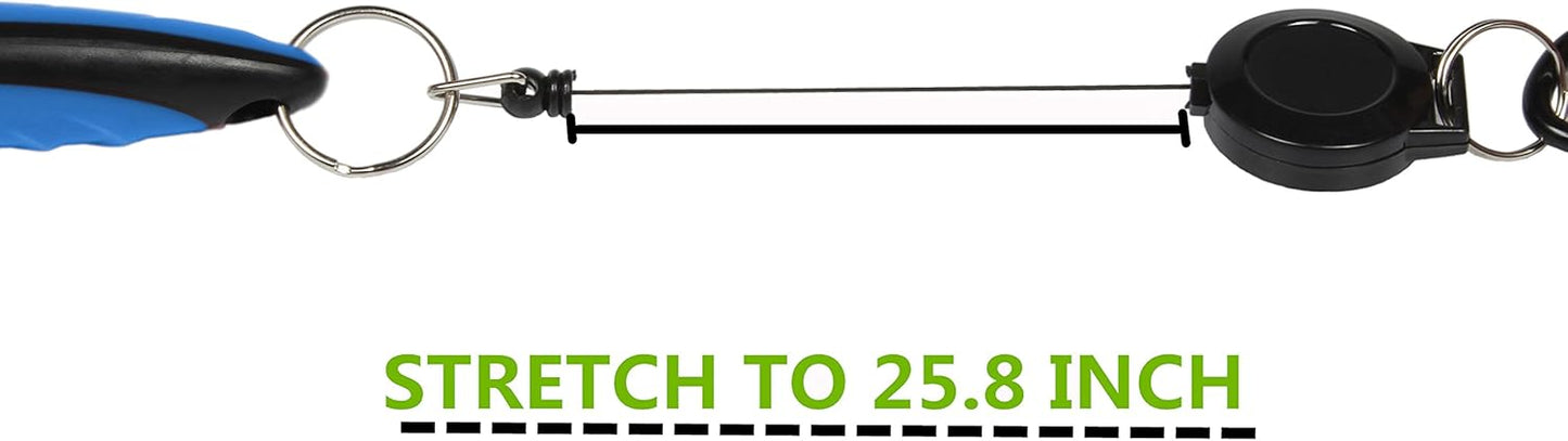 Yoport® Golf Club Brush and Club Groove Cleaner 2 Ft Retractable Zip-line Aluminum Carabiner, Lightweight and Stylish, Ergonomic Design, Easily Attaches to Golf Bag