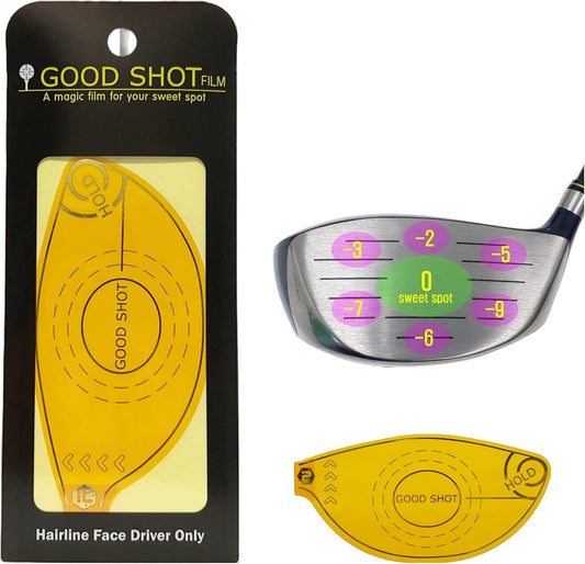 Good Shot Film | Golf Impact Tape | Reusable Driver Face Sticker | Sweet Spot Accuracy Diagnosis | Self-Teaching Consistency Analysis | 8 Pcs per Pack