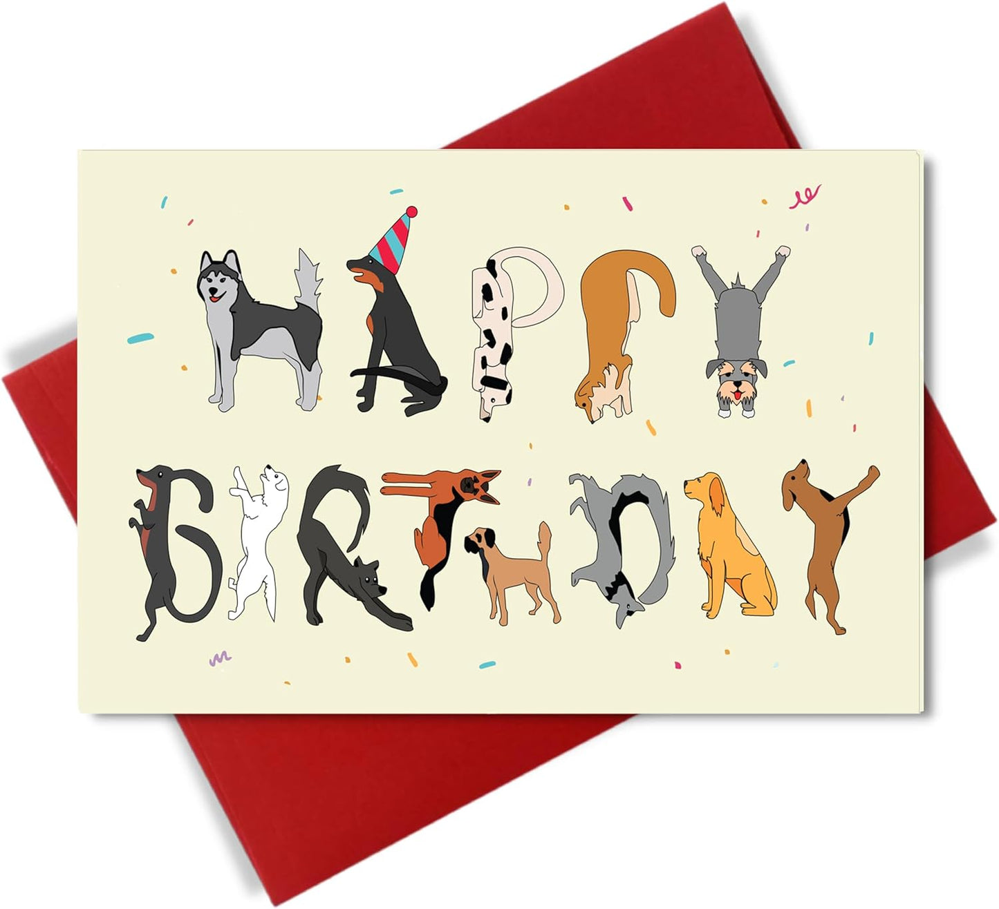 Cheerin Happy Birthday Card - Funny Birthday Card - Sweetest Day Card - Humourous Greeting Card - Hilarious Gag Gift (Dog)