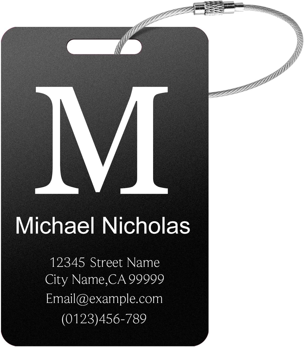 Personalized Luggage Tags for Suitcases - Metal Engraved Custom Name ID Tag for Kids Women - Initial Cute Travel Bag Backpack Cruise Ship Essentials Golf Baggage Accessories