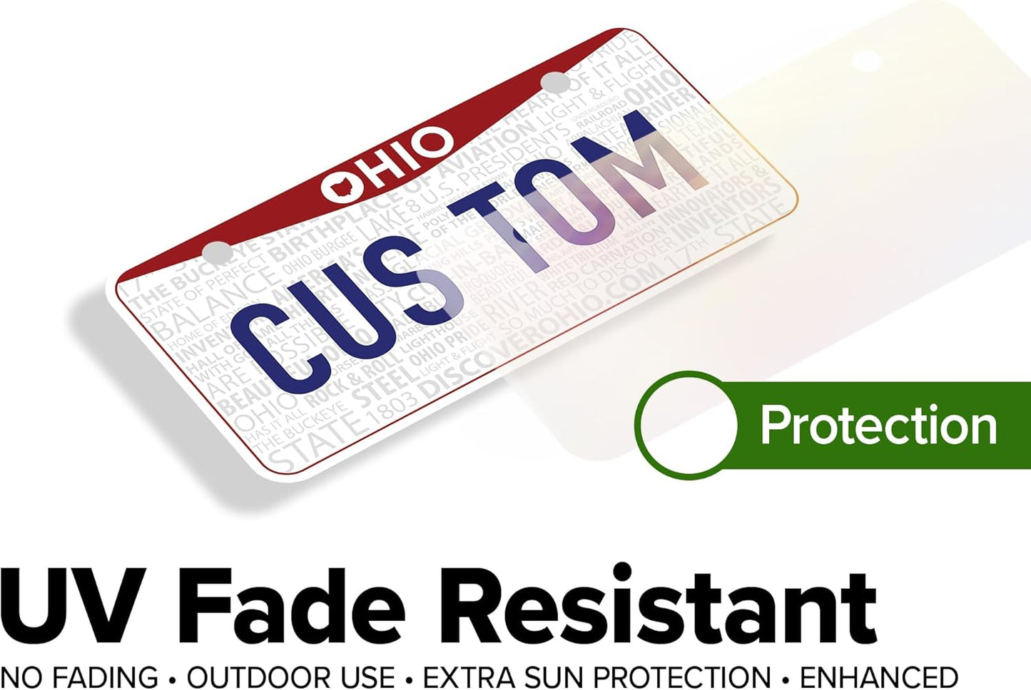 Mini License Plates, Personalized License Plates, Custom for Car, Bikes, ATV, Kids Car, Golf Cart, Jeep, 2x4 Inch, Rust-Free Fade Resistant Aluminum, USA Made by My Sign Center (Ohio)