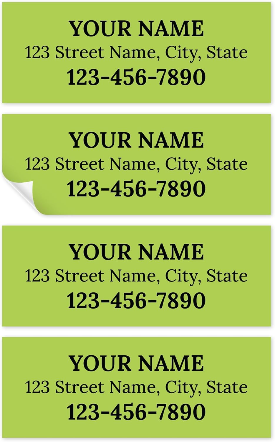 Custom Light Green Golf Club ID Labels, Personalized Golf Club Name Sticker,0.75x2 Inches, Set of 30, 4 Mil Vinyl Decal Stickers Weather Resistant, Made in USA by My Sign Center