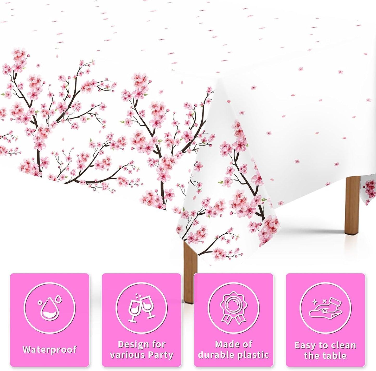 Grencian Cherry Plastic Tablecloth