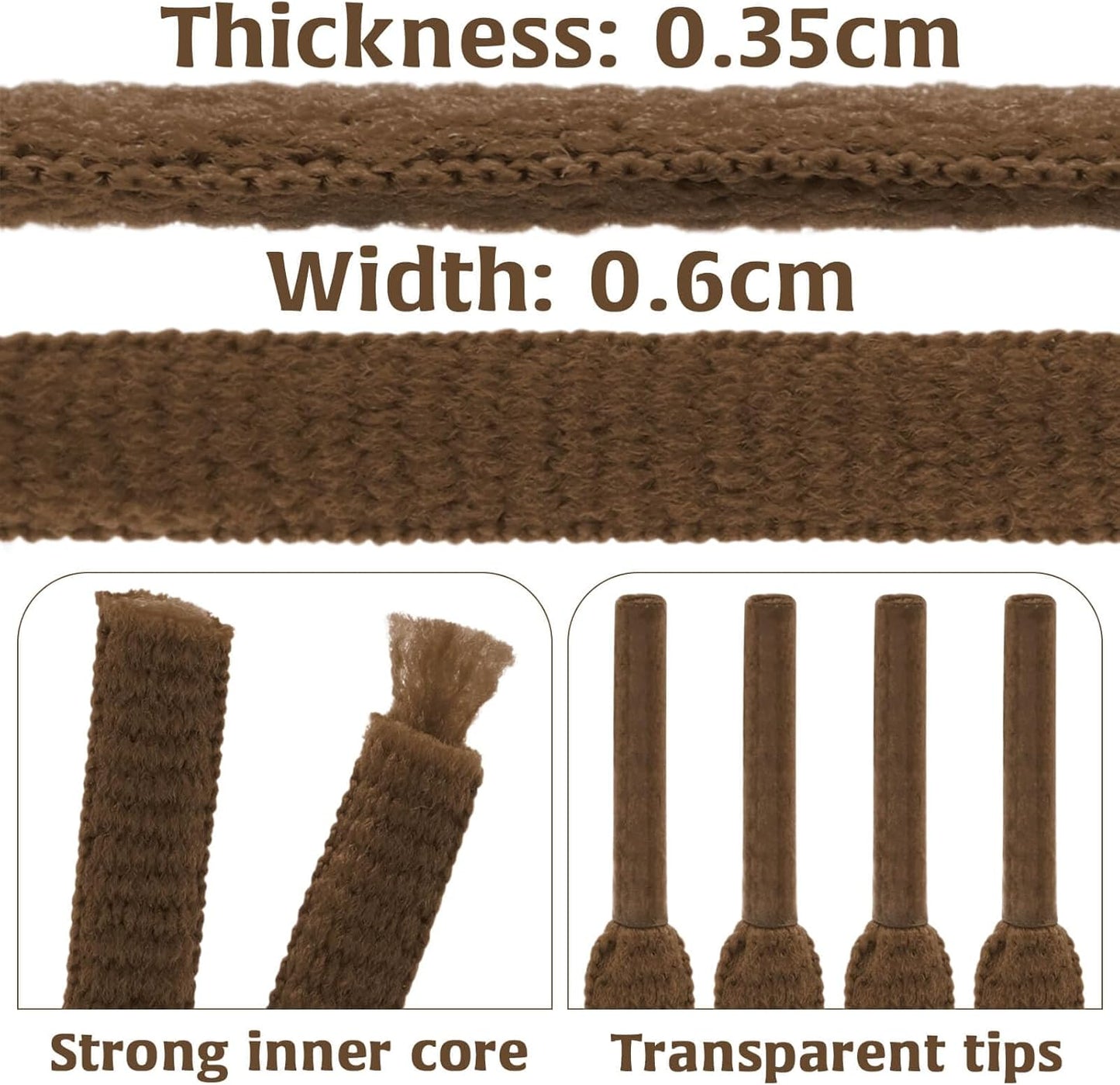 DELELE 2Pair Oval Shoes laces 42 Colors Half Round 1/4" Athletic ShoeLaces for Sport/Running Shoes Shoe Strings