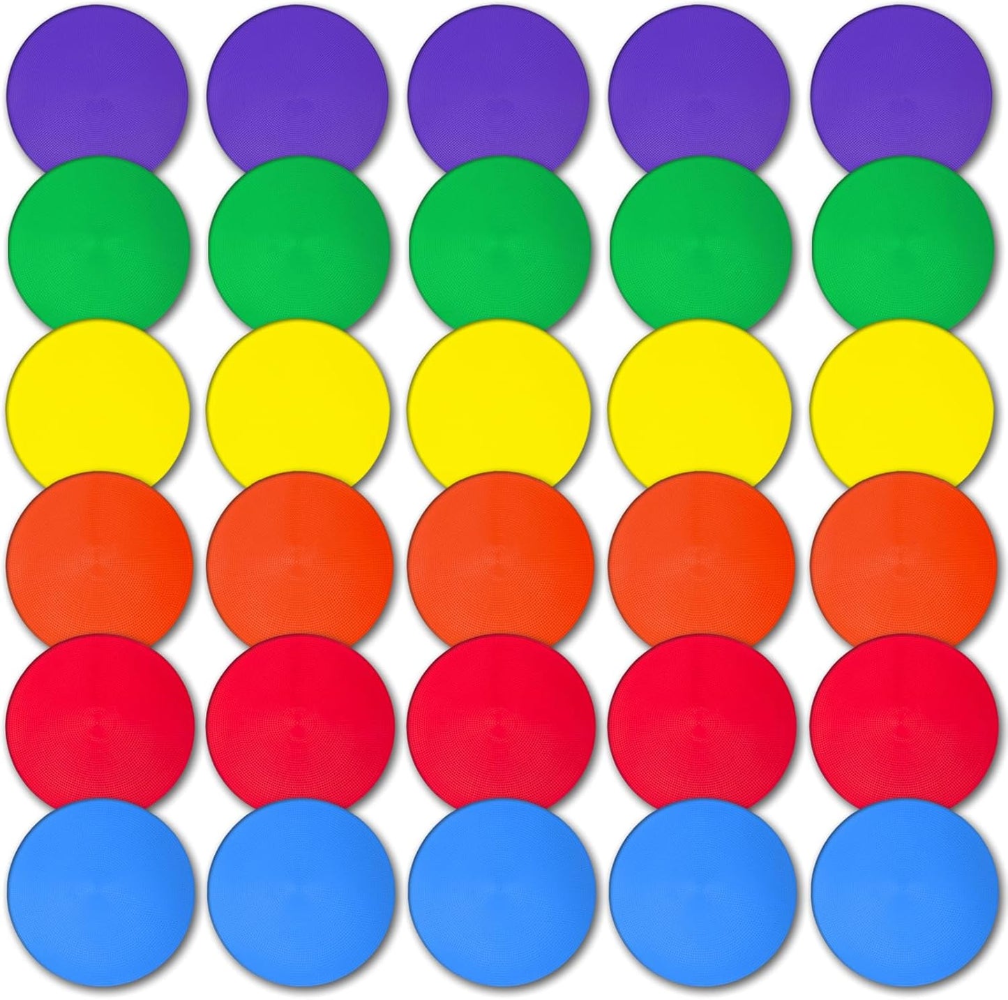 9 Inch Colored Poly Spot Marker 12 Pcs, Non-Slip Rubber Agility Markers Flat Field Cones Floor Dots for Football, Basketball Training Markers, Dance Practice and Drills with Flat Cones Points