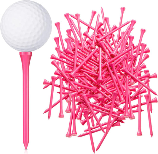 Jenaai 200 Pcs Golf Tees Bamboo Golf Tees Professional Golf Tees Bulk for Women Golf Club Accessories