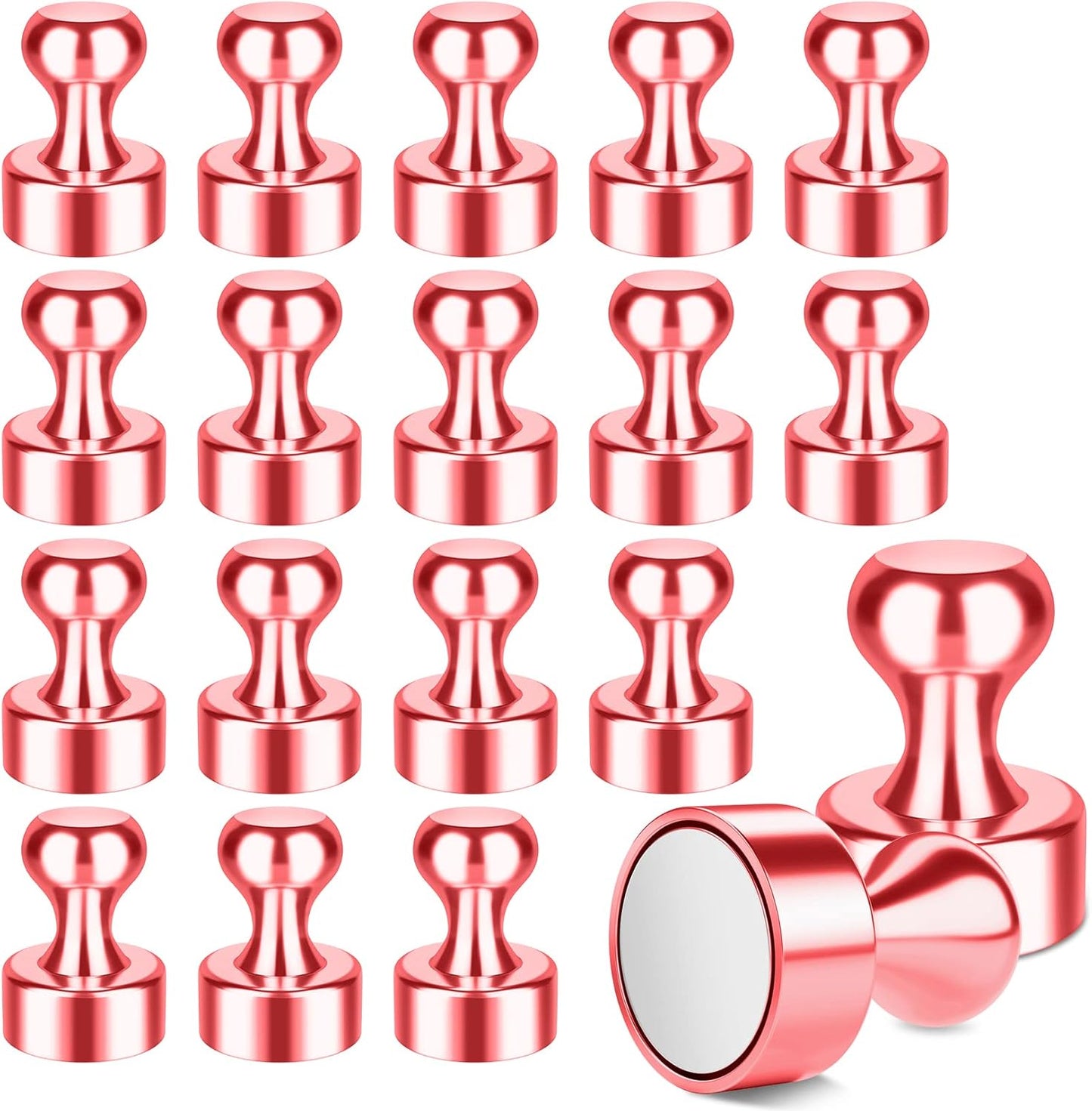 FINDMAG 30 Pack Fridge Magnet, Refrigerator Magnet, Strong Neodynium Magnets for Hanging, Small Magnets for Whiteboard, School (Rose Gold)