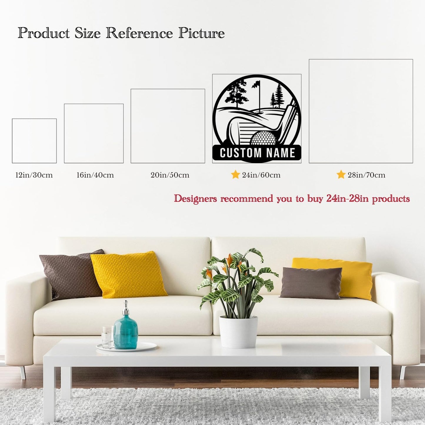 Custom Golf Metal Signs, Personalized Signage Wall Art Decor, Golfer Name Signs, Golf Metal Home Decor, Golf Club Signs (Style-6)