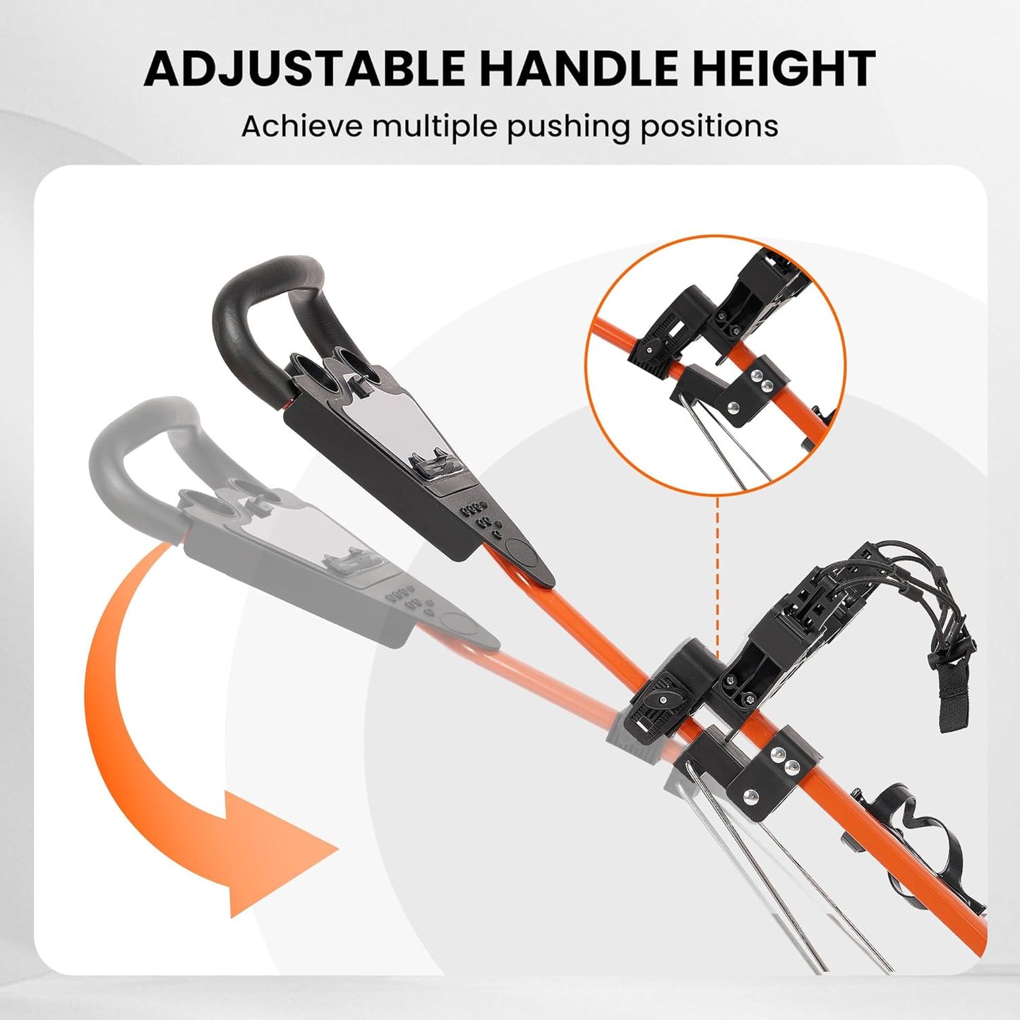 Golf Cart Golf Push Cart Golf Bag Cart with 3 Wheel Quick Folding Scorecard Holder Cup Holder Foot Brake 360 Rotating Front Wheel Large Wheelbase for Different Terrain