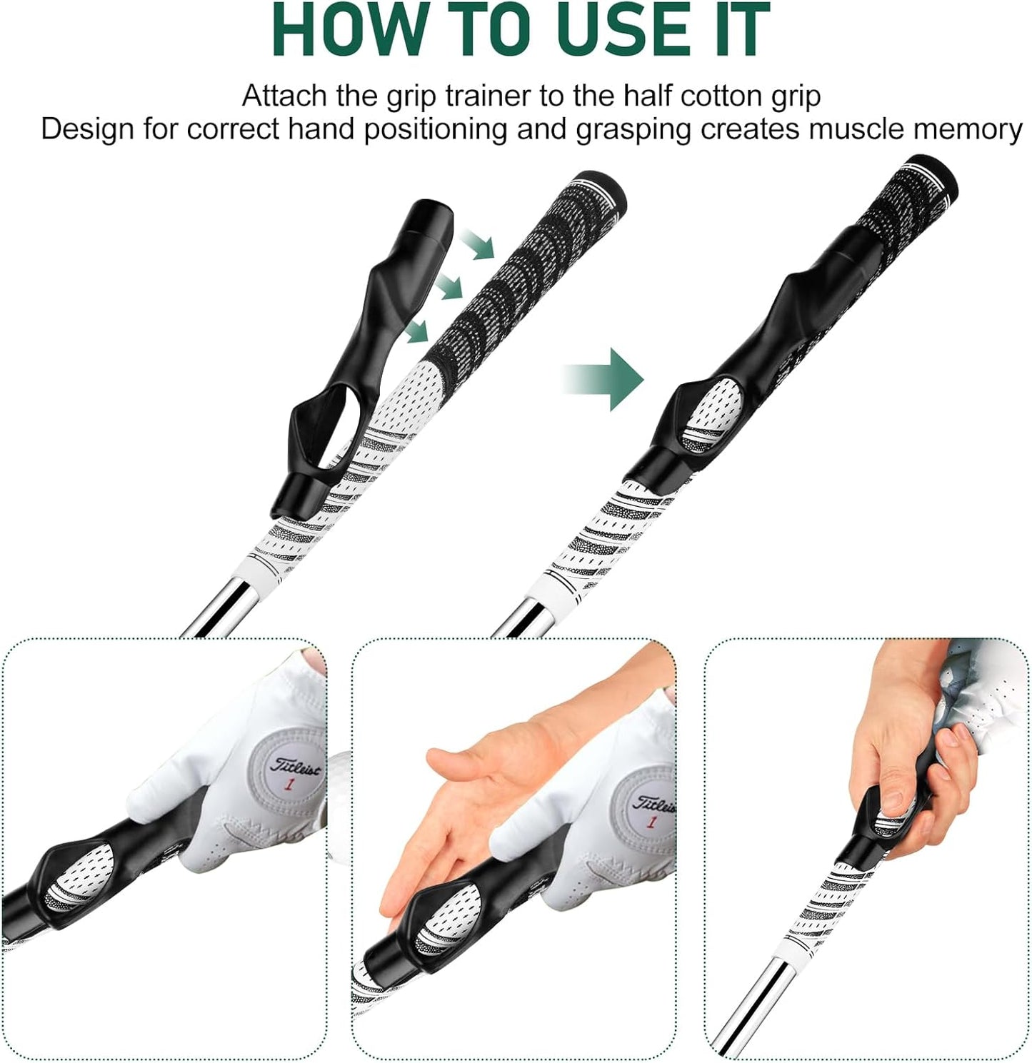 Golf Grip Swing Training Aid - Retractable Click Club Trainer Indoor Practice Warm Up Stick Flexible Telescopic Short Club Tempo Sound Release Trainer Devices