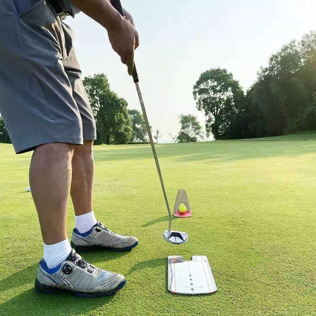 GLANC Golf Putting Alignment Mirror (12” x 6”), Putting Training Aids with Carry Bag for Indoor & Outdoor Use, Trainer Putting Practice Mirror for Improving Technique Accuracy Posture