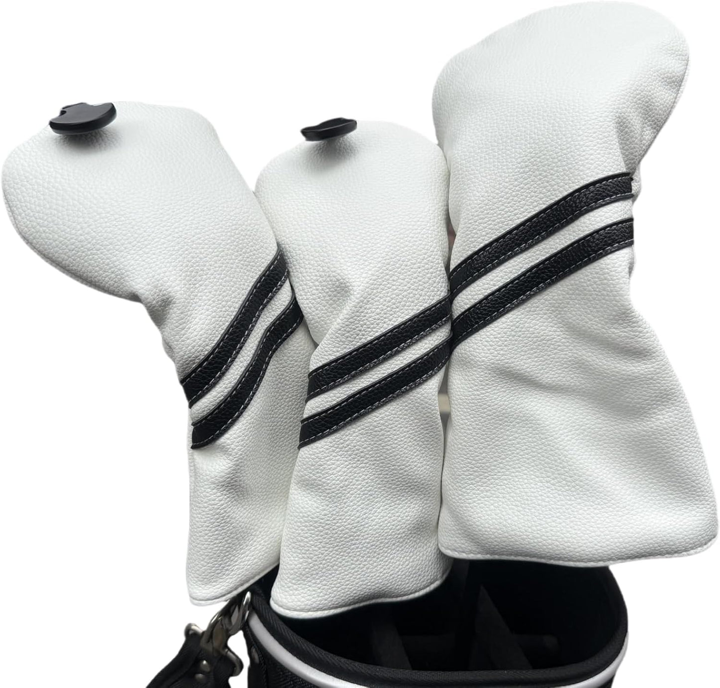 Golf Club Covers Headcovers Set for Driver and Woods Soft Faux Leather Golf Accessories for Men Women Golfer Gifts Set Golf Club Protective Case 1 3 5 H or Set for 1 3 5 Woods