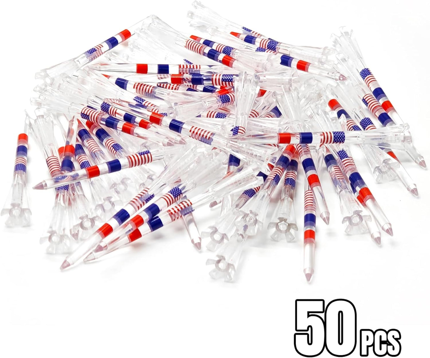 Premium Golf Tees - 5-Prong & 4-Prong Anti-Slip, Enhanced Stability, Unbreakable Golf T 3-1/4" for 360cc Drivers, Ideal Gift for Golfer