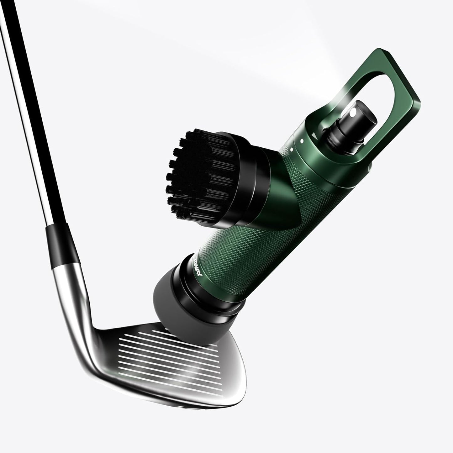 Golf Club Brush Cleaner with Water Spray Bottle and Sponge - Clean Golf Clubs Golf Balls Shoes All at Once - Heavy Duty - Golf Cleaning Device - Golf Accessories- USA Company (Sport Green)