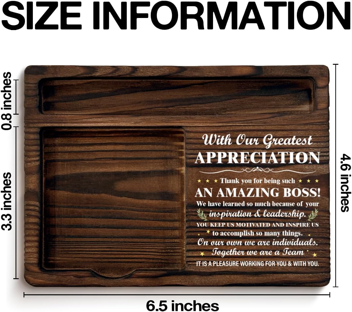Boss Appreciation Gifts for Men, Thank You Gifts for Boss's Day Retirement Go Away Birthday, Best Boss Gift Self-Stick Note Pad Holders Office Cubicle Decor
