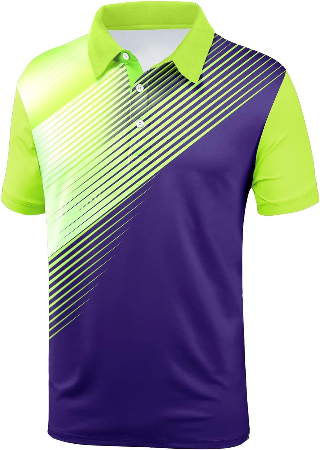 SCODI Mens Golf Shirt Moisture Wicking Performance Sport Short Sleeve Print Golf Polo Shirts for Men