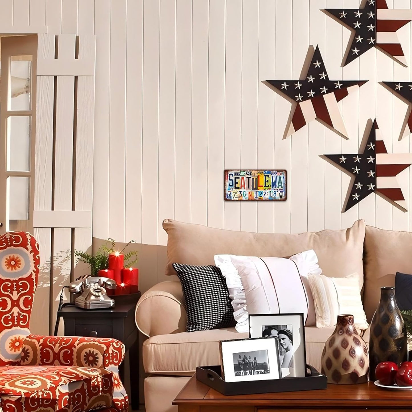 Vintage City License Plate Baltimore,Md Wall Decor Metal Tin Sign for Bar Home Bedroom 12 x 6 Inches （Including latitude and longitude）