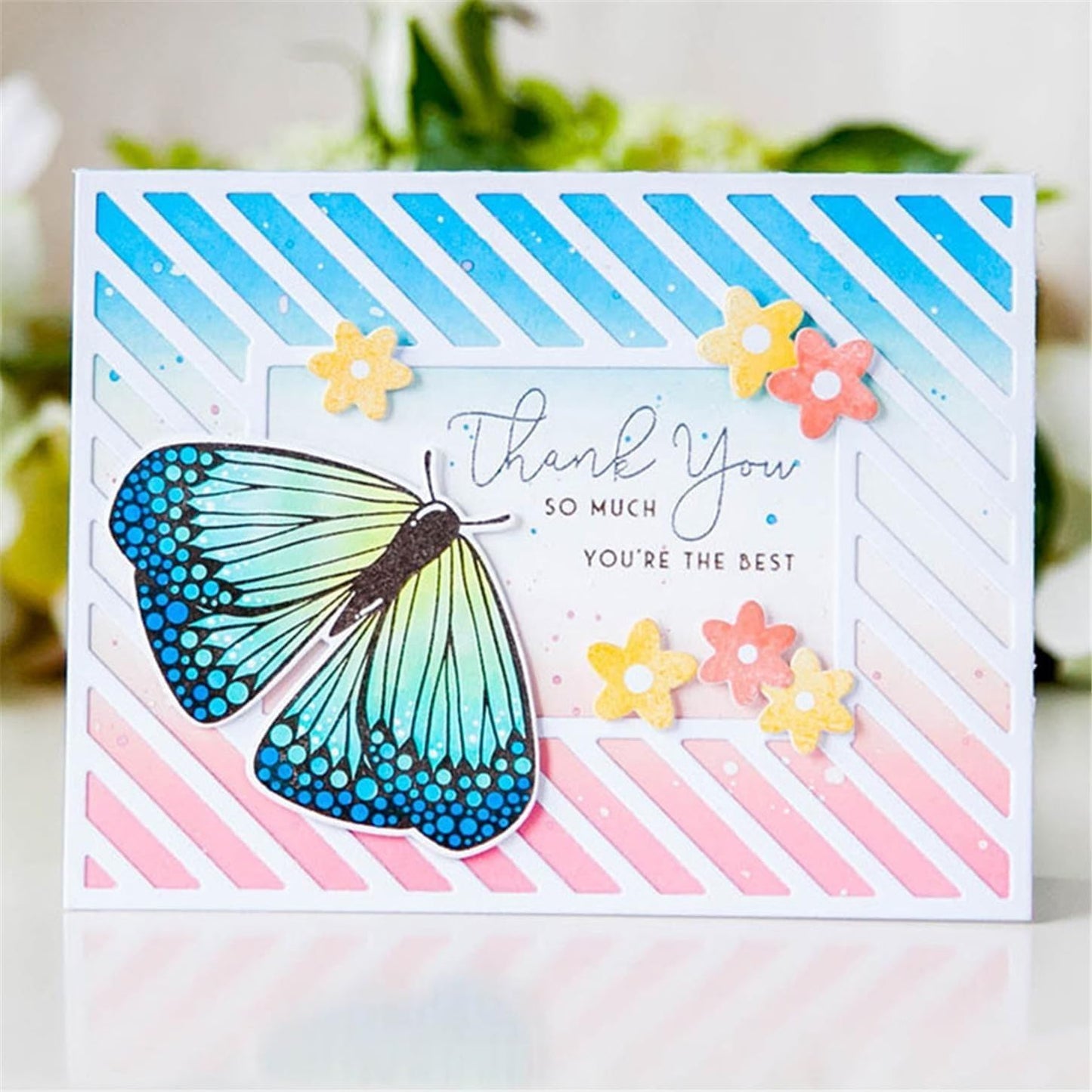 Lapoo Cutting Die for Scrapbooking, 3D Backgrounds Frame New Cutting Dies DIY Album Card Making Decor Paper Craft Metal Die Cuts Party Decorations (Bevel Frame 4.4 x 5.6 in)