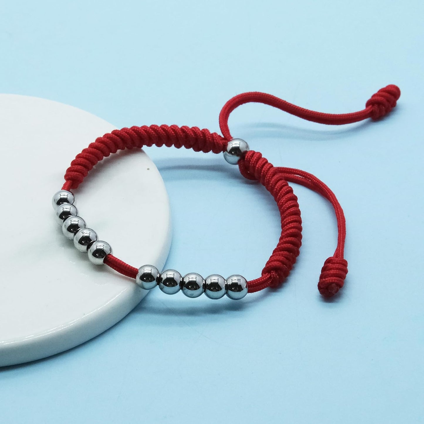 LAMIBEE Premium Golf Stainless Steel 10 Bead Score Counter Bracelet, Golf Stroke Count Bracelet, Resizable Easy Adjust Golf Round Scoring Tracker, Durable Stylish Golf Accessory