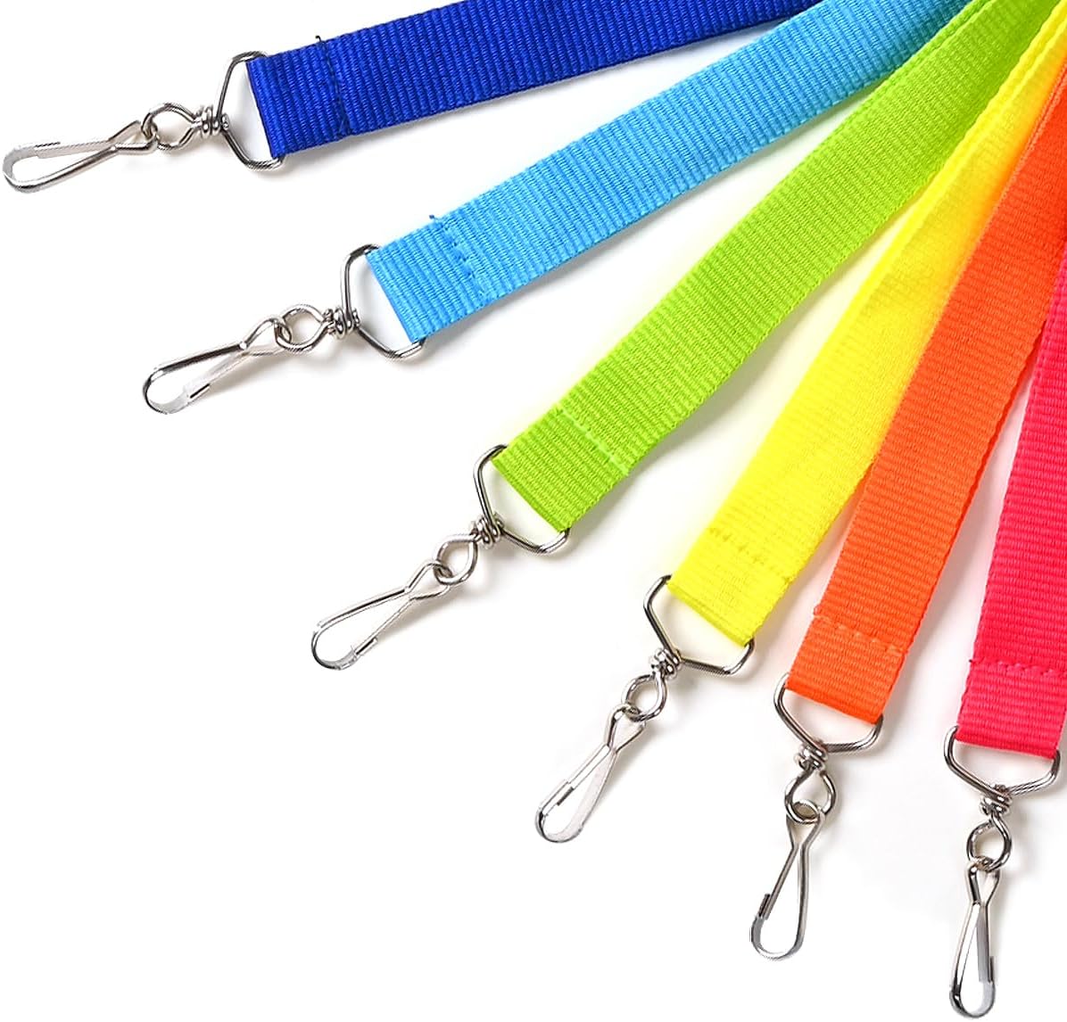 8 Pack Breakaway Lanyards for ID Badge Holder, Cute Colors & Durable Neck Straps for Schools, Office, Cruise, Assorted 8
