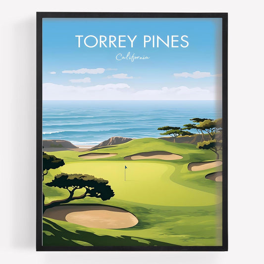 Golf Course Premium Giclee Fine Art Prints - Augusta, Pebble Beach, Pinehurst, Golf Course Posters, Golf Wall Art, Aesthetic Poster for Home Office Decor, Ready to Frame