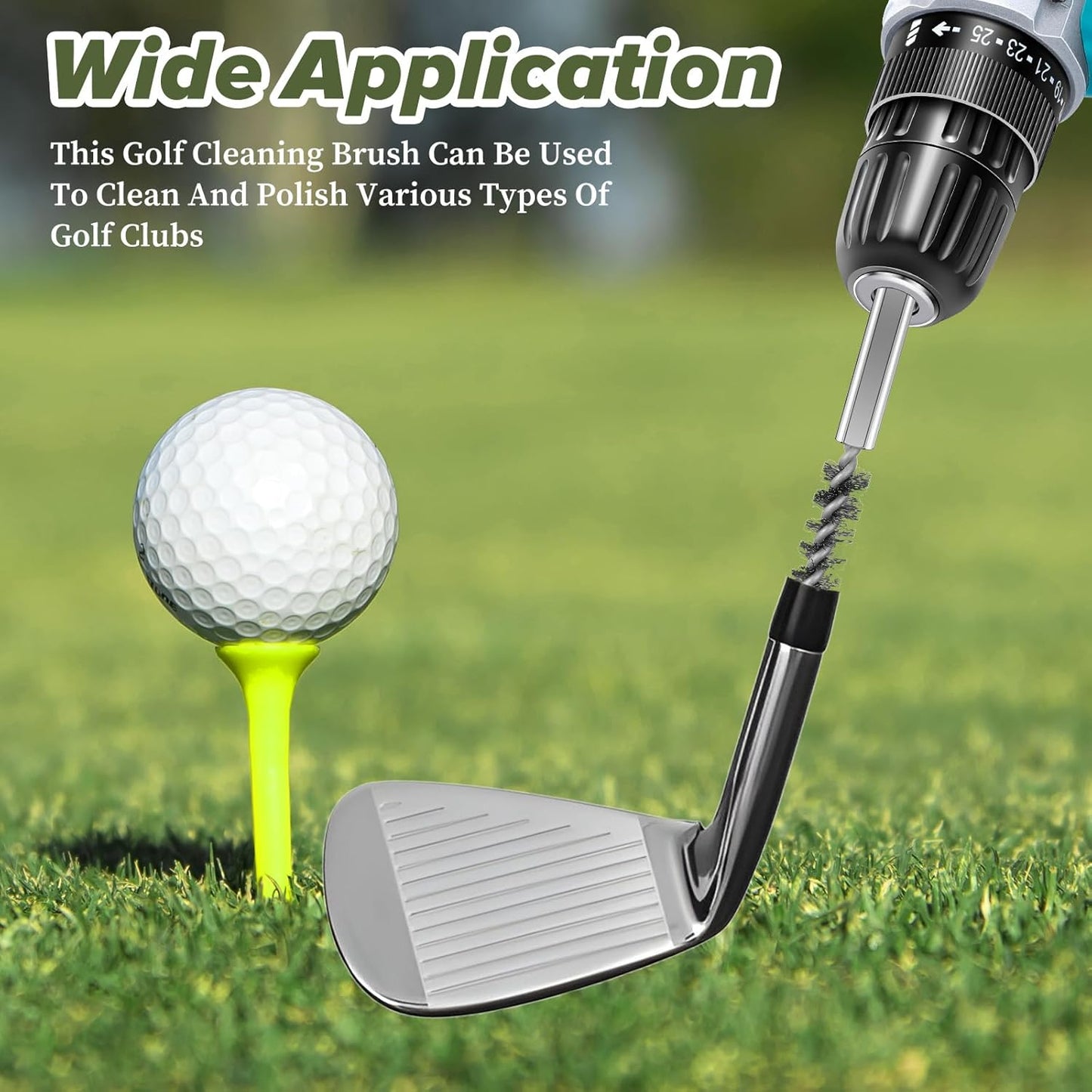 4 Pcs Golf Club Hosel Brush Head Hosel Brush Stainless Steel Golf Shaft Ferrules Bore Wire Brushes Electric Drill Cleaning Tool for Wood and Iron