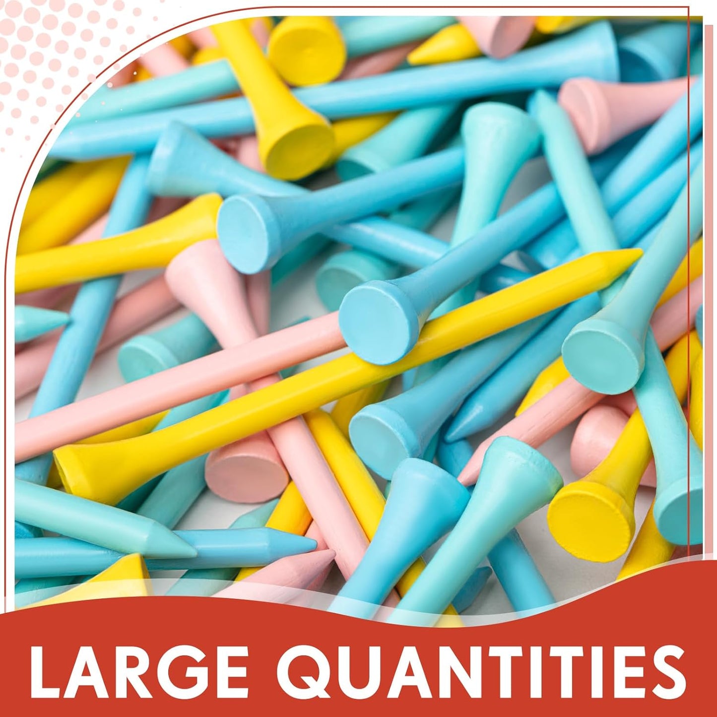 Jenaai 200 Pcs Golf Tees Bamboo Golf Tees Professional Golf Tees Bulk for Women Golf Club Accessories