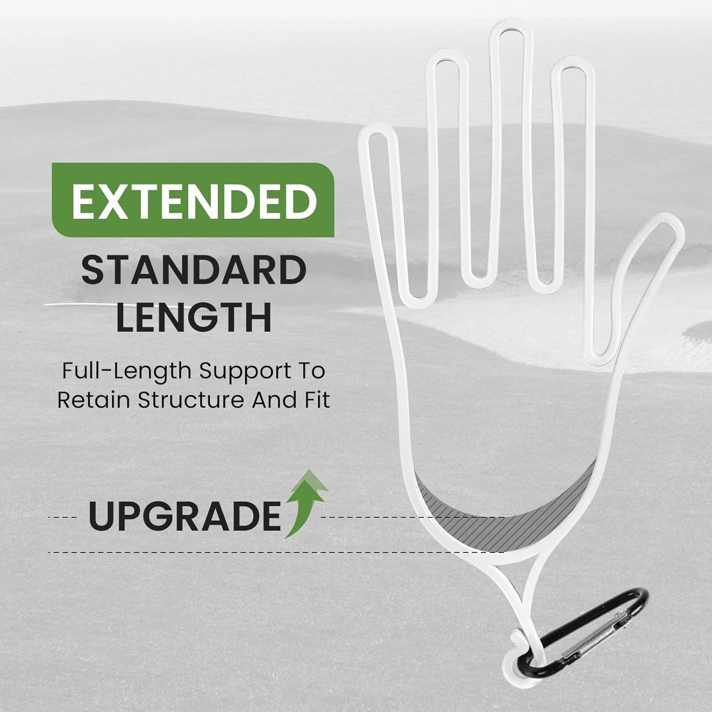 FINGER TEN Golf Gloves Stretcher Holder Hanger Keeper Dryer Shaper Tool Accessories Durable Glove Support Frame Guardian Hook to Bag Gifts for Men Women Golfer